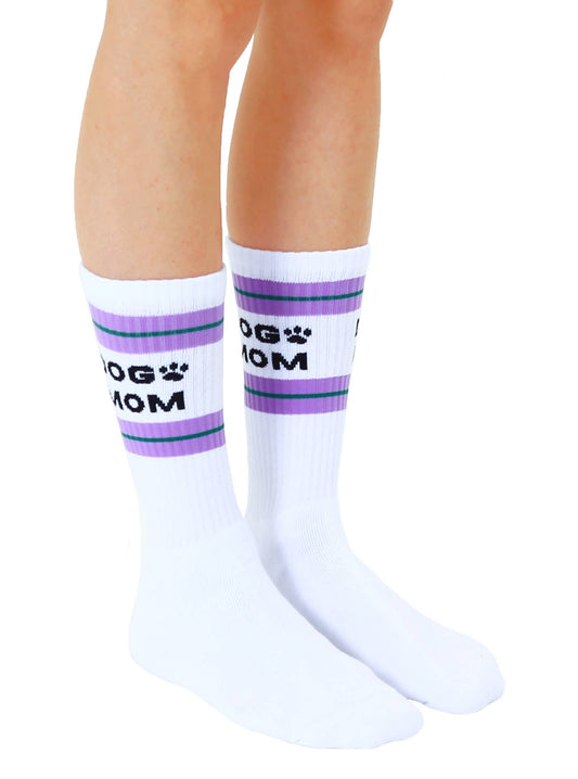 "Dog Mom" Classic Crew Socks