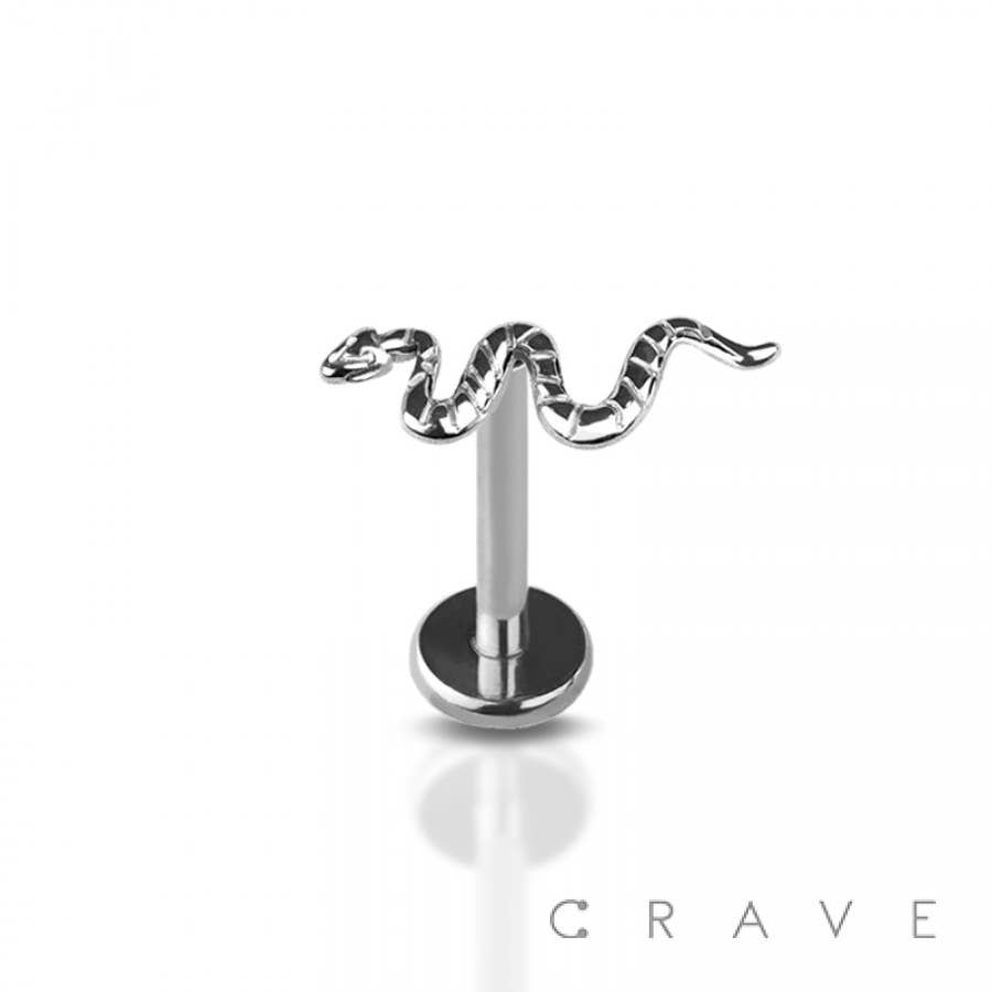 Tiny Snake Flat-Back Stud
