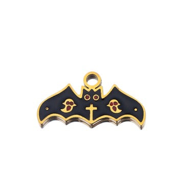 Gold Spooky Bat Charm