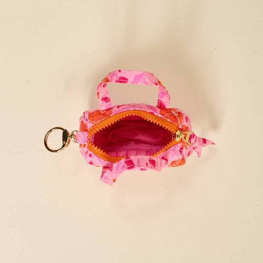 Itty Bitty Duffle Bag Charm – Hot Pink Petals