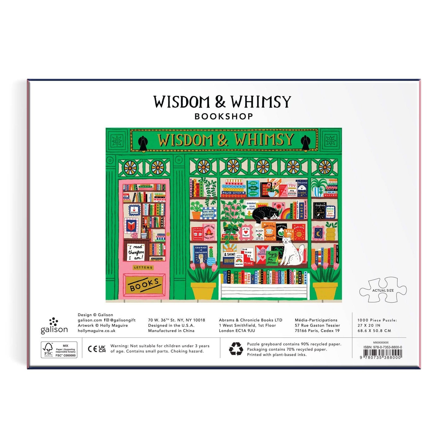 Wisdom & Whimsy Bookshop 1000 Piece Puzzle