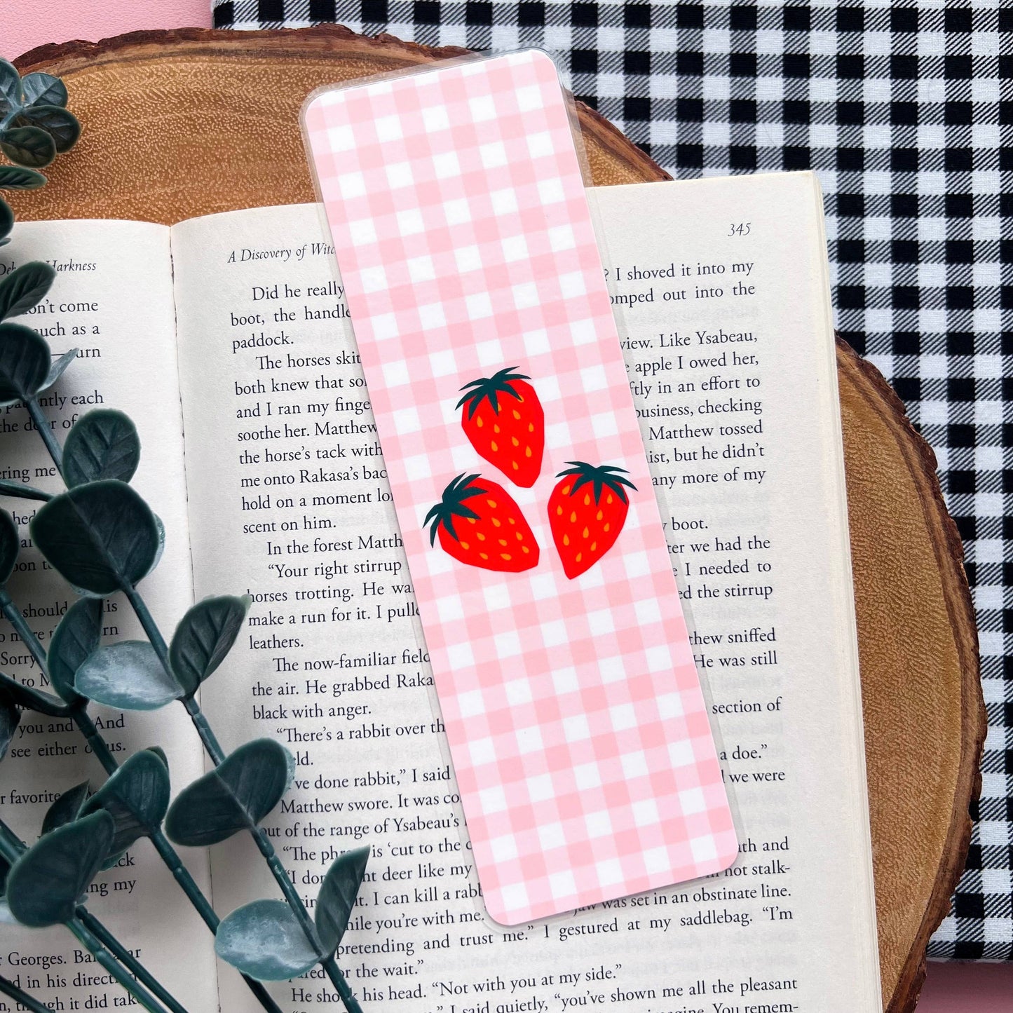 Strawberry Picnic Bookmark