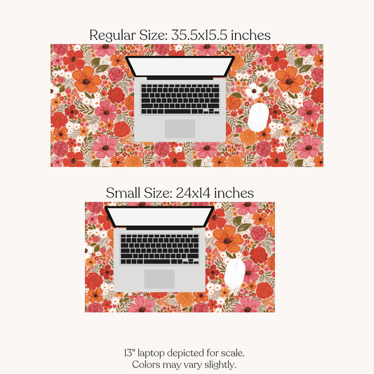 Rosewood Blooms Desk Pad