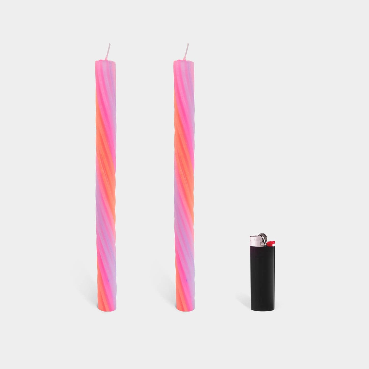 Orange, Pink & Lav. Rope Candles - (2 Pack)