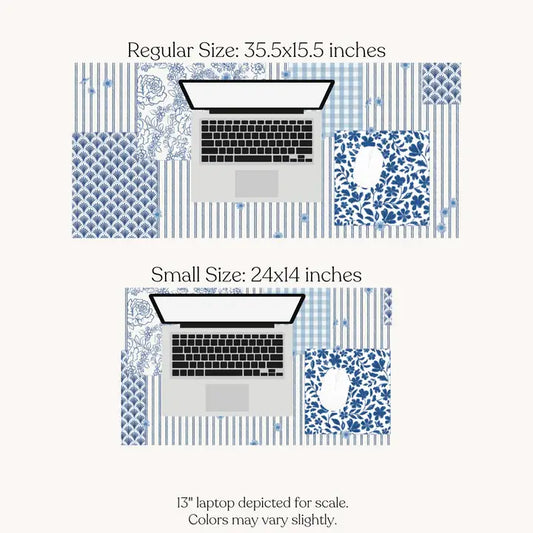 Coastal Patchwork Desk Pad - Small