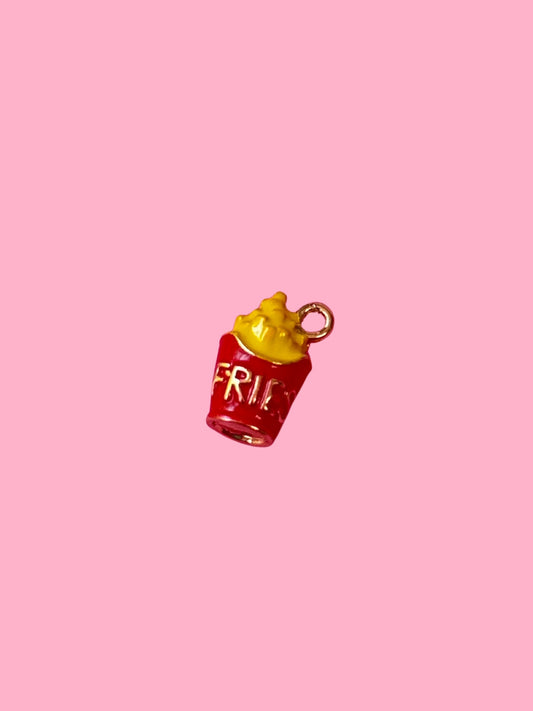 French Fries Gold Charm