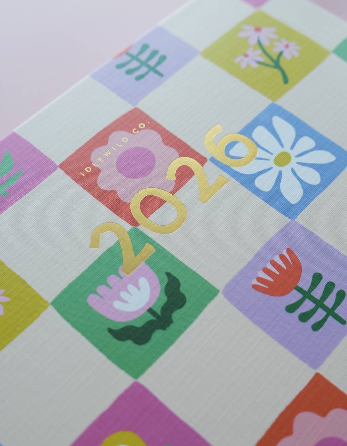 2026 Floral Checks Hardcover Planner