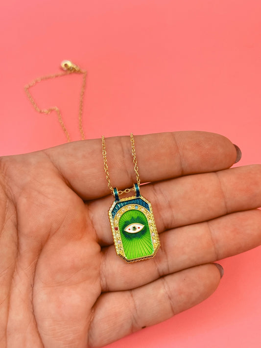 Mystic Gaze Gold-Plated Necklace