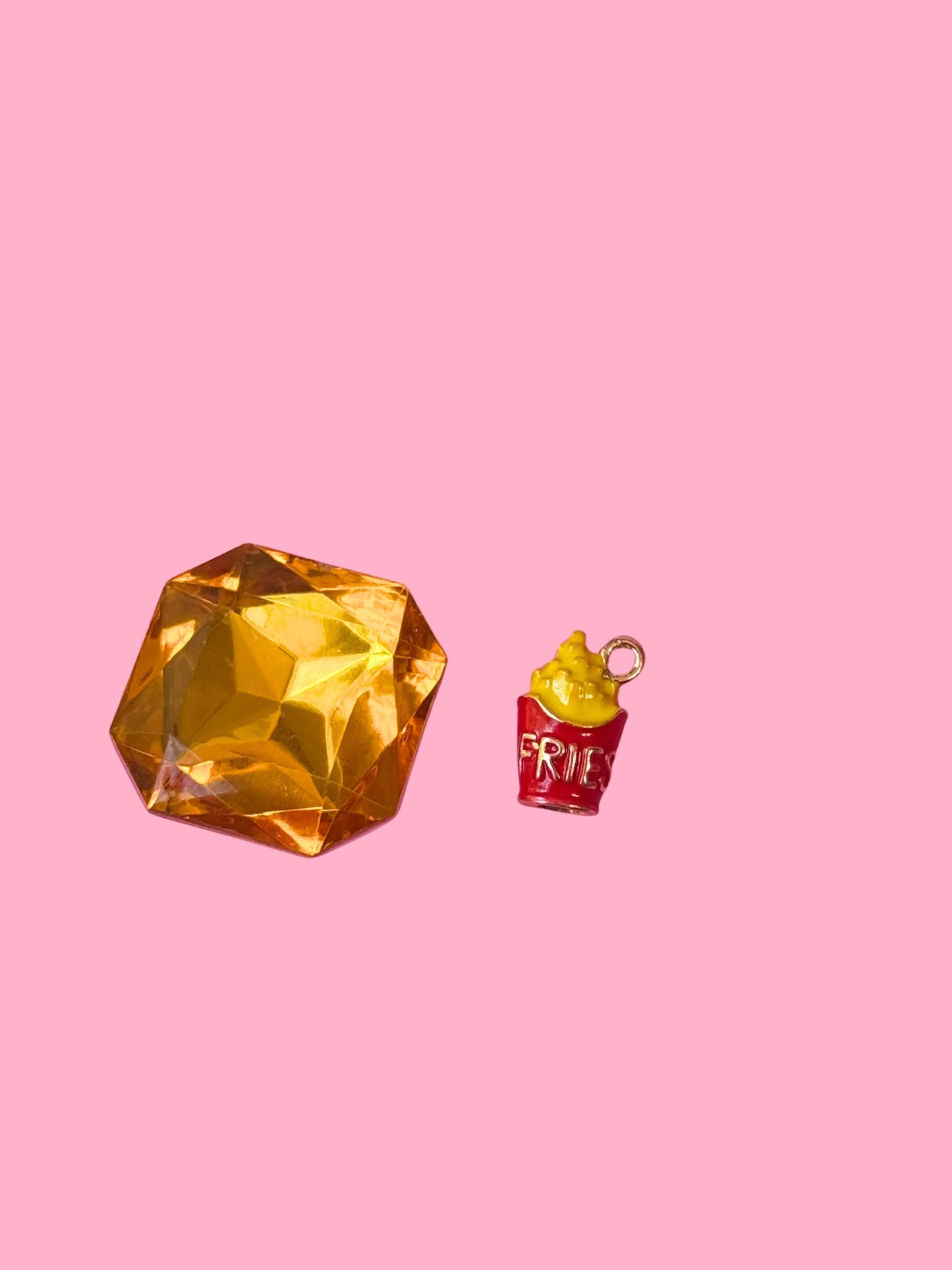 French Fries Gold Charm