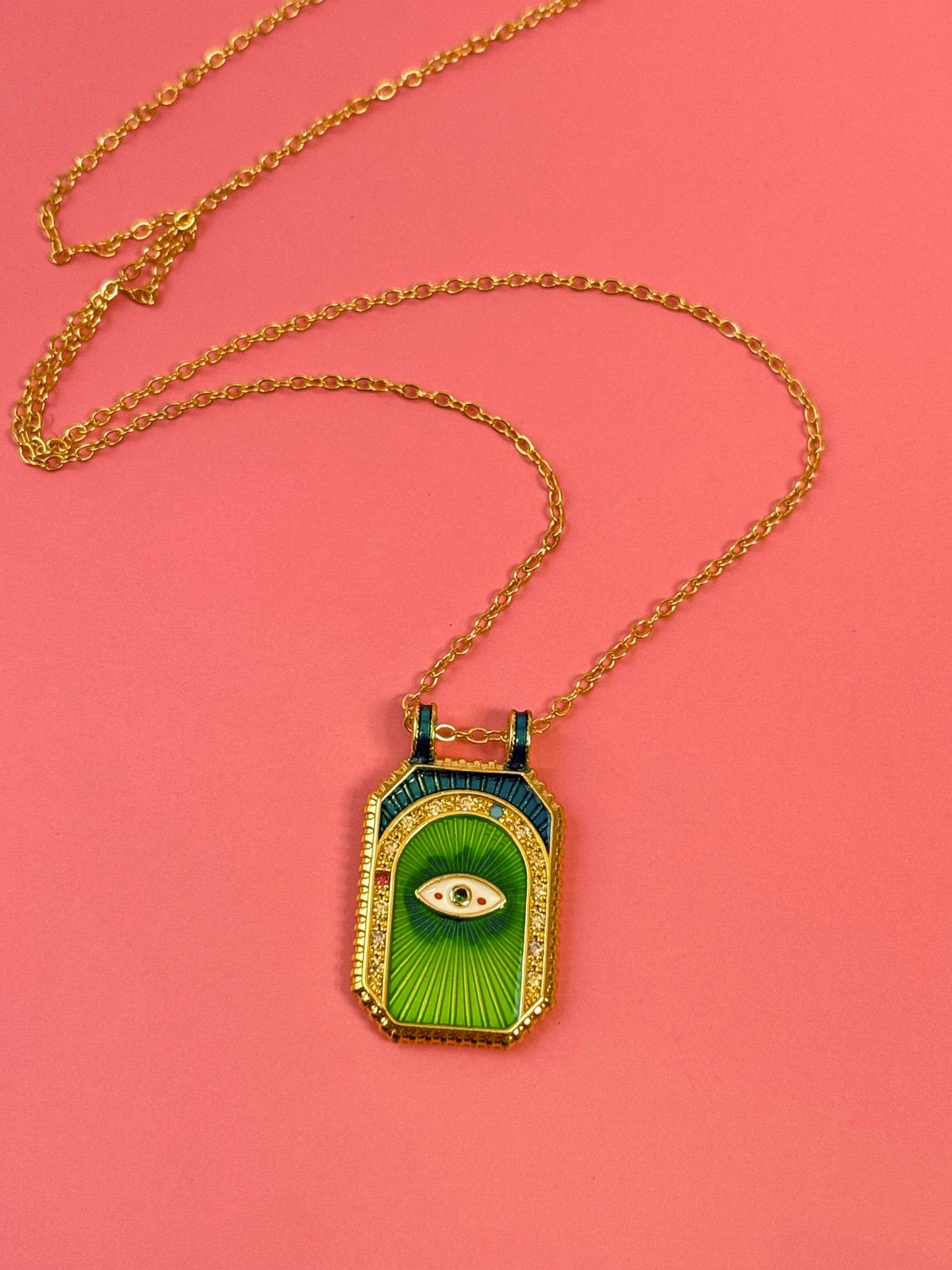 Mystic Gaze Gold-Plated Necklace
