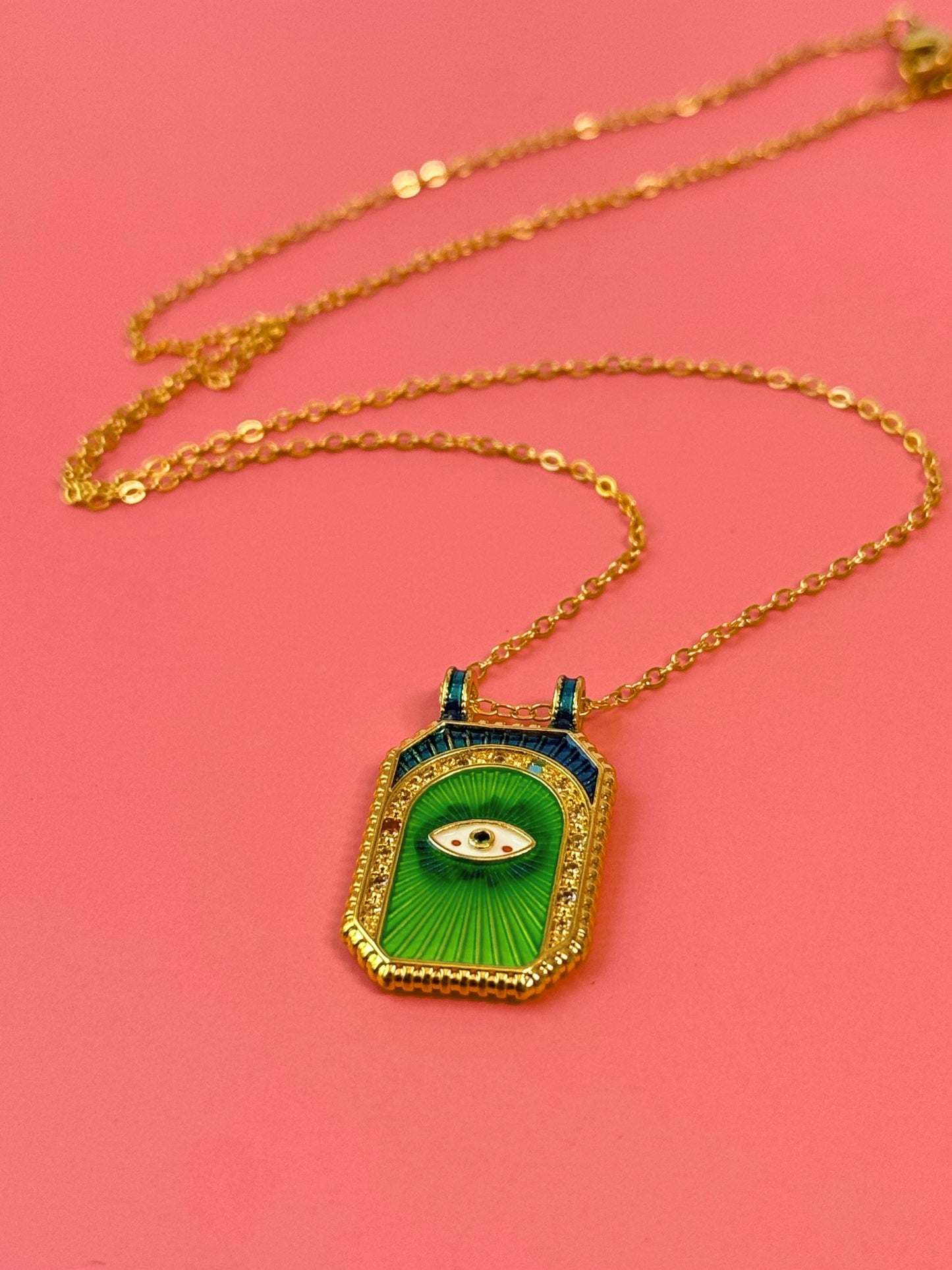 Mystic Gaze Gold-Plated Necklace