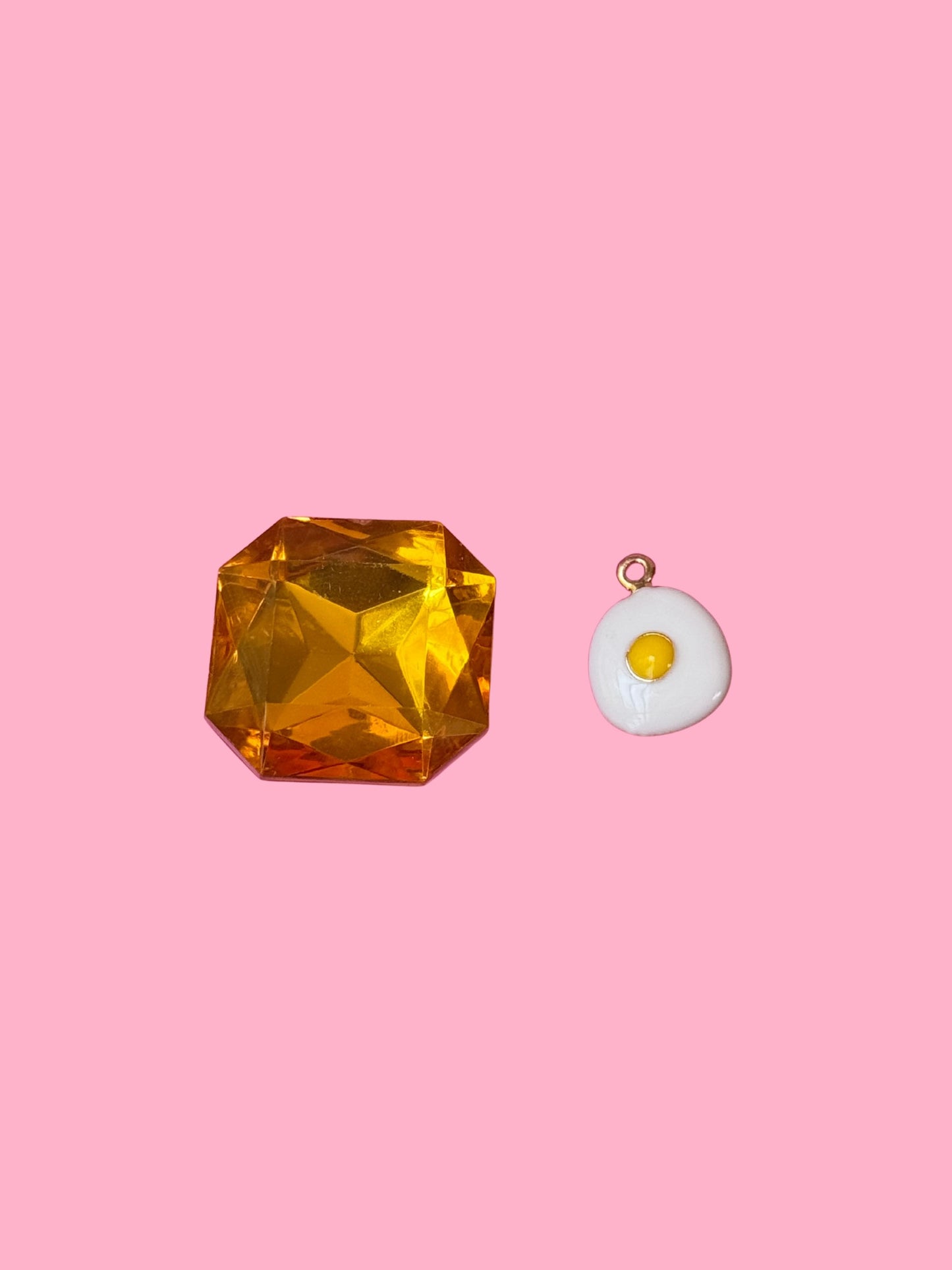 Fried Egg Gold Charm