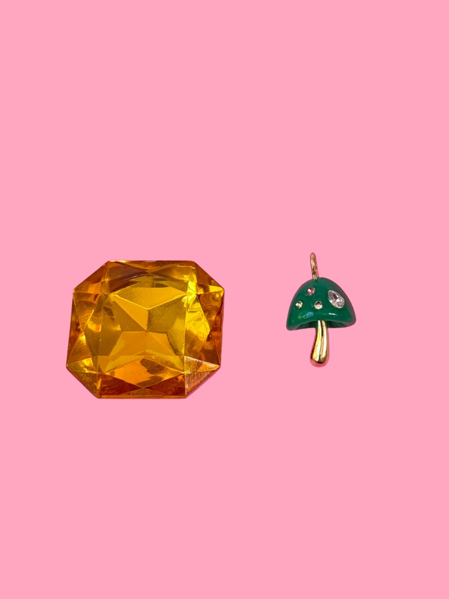 Bejeweled Mushroom Charm