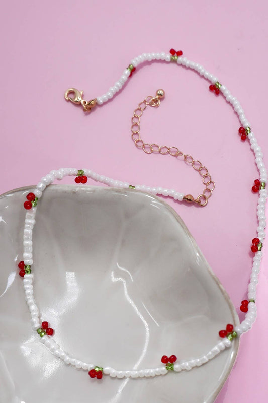 Beaded Cherry Choker