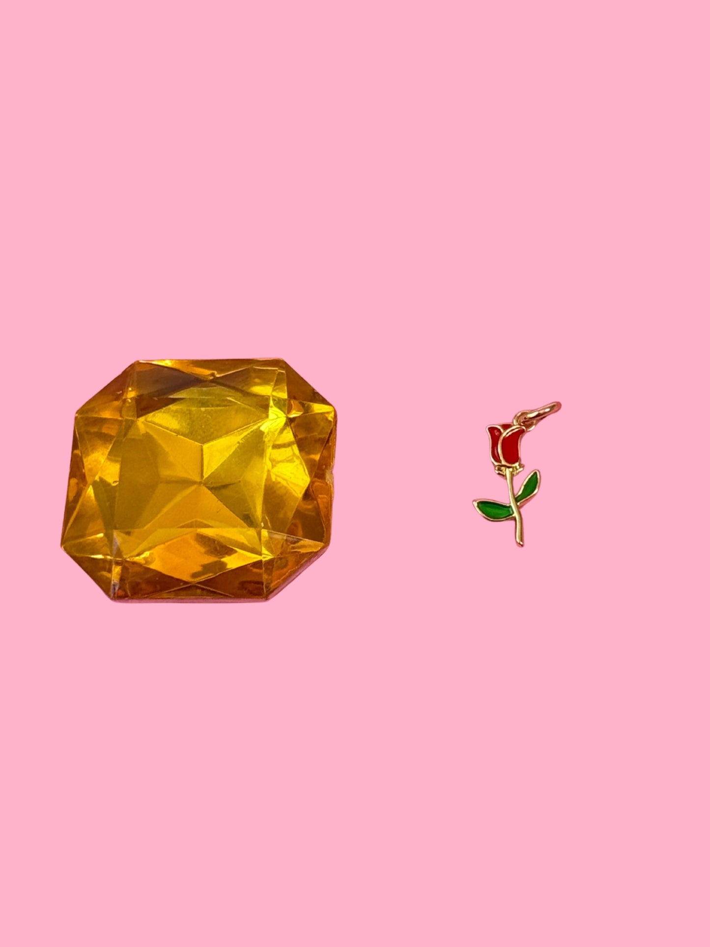 Rose Stem Gold Charm