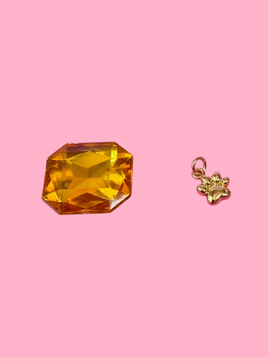 Paw Print Gold Charm
