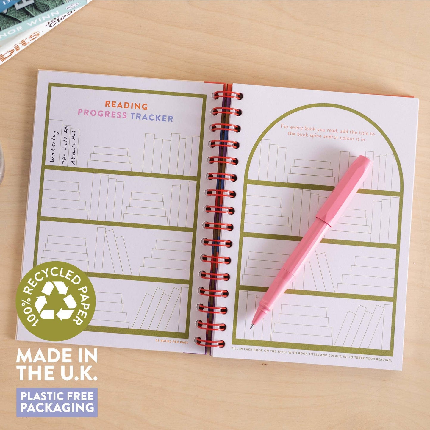 Book Vibe Hardcover Reading Journal