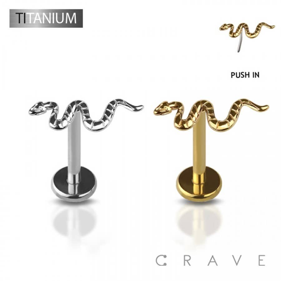 Tiny Snake Flat-Back Stud