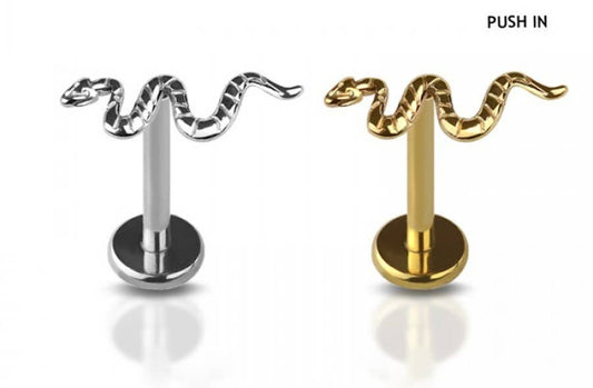 Tiny Snake Flat-Back Stud