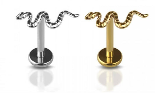 Tiny Snake Flat-Back Stud