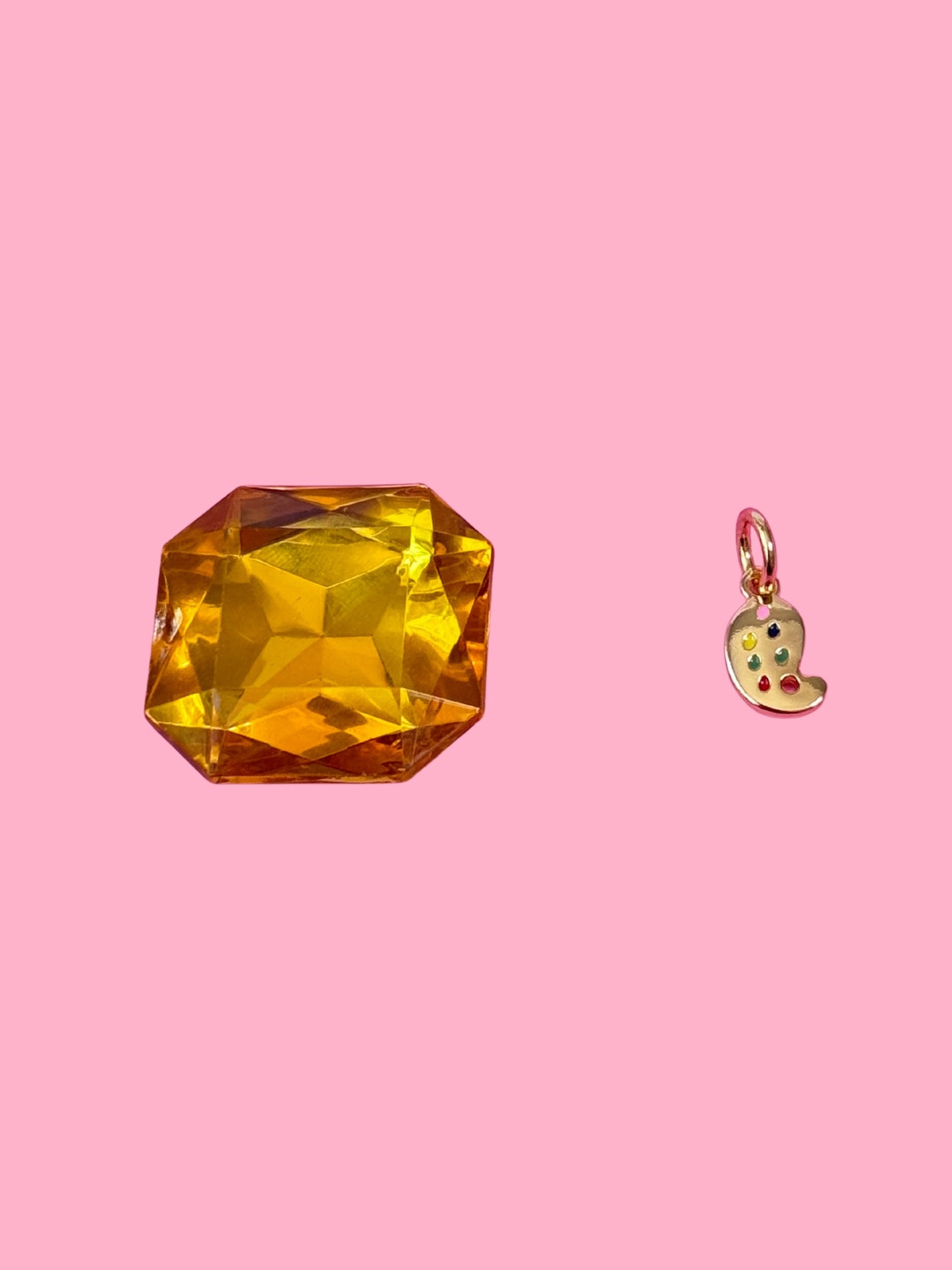 Mini Paint Palette Gold Charm