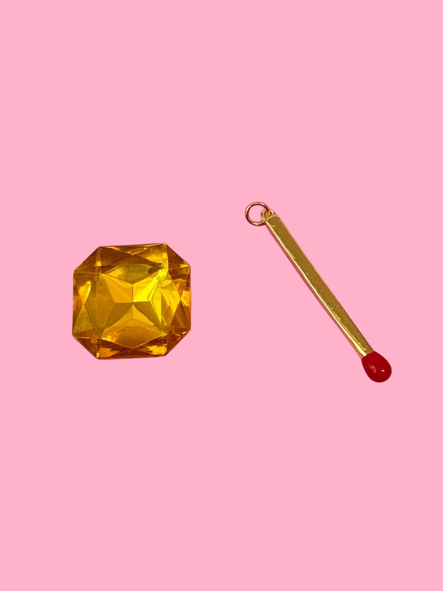 Matchstick Gold Charm