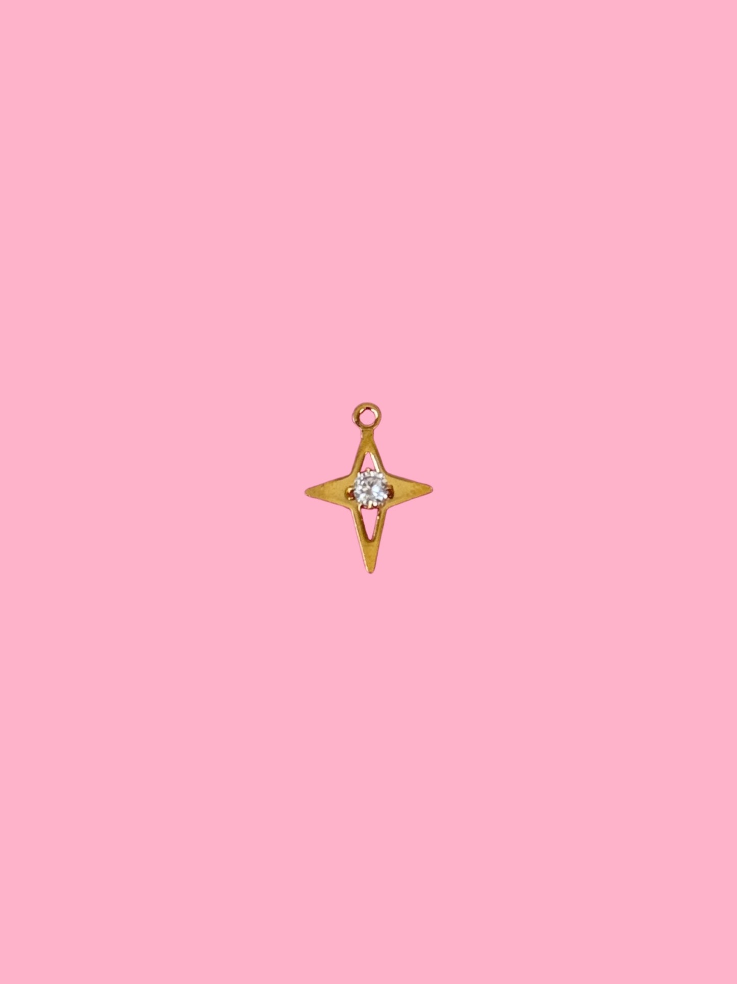 Diamond Star Gold Charm