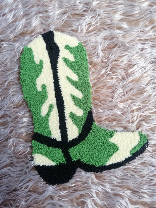 Cowboy Boot Punch Needle Wall Hanging
