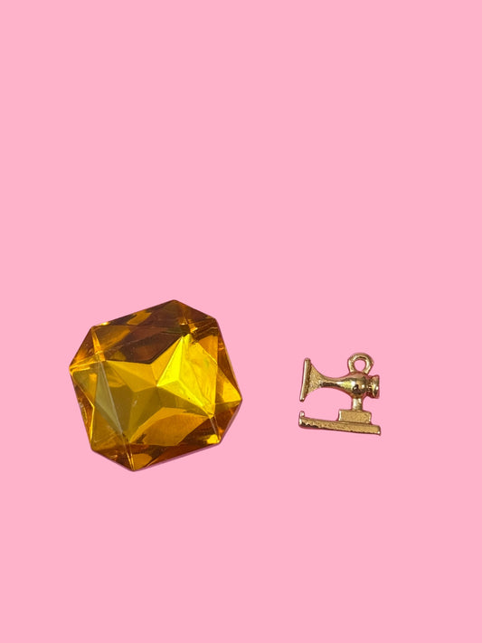 Baby Sewing Machine Gold Charm