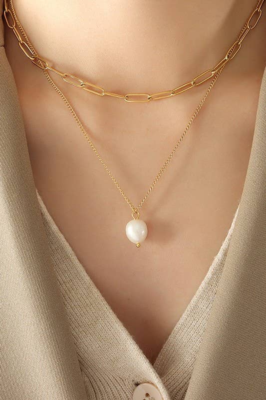 Layered Pearl Necklace