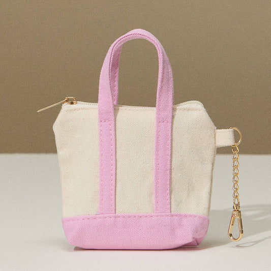 Mini Cotton Tote Keychain