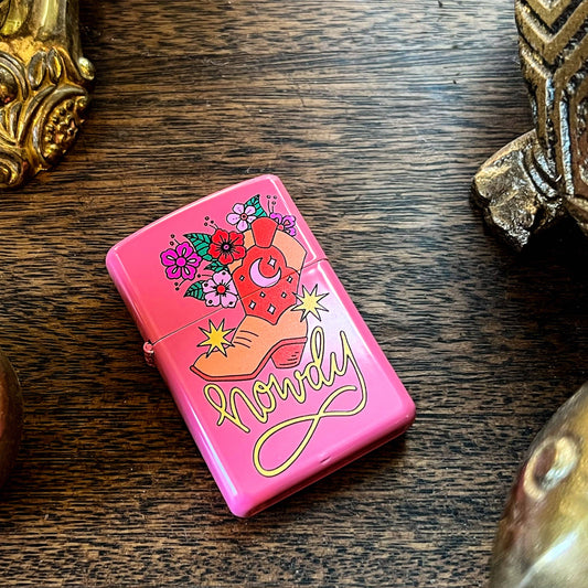 Howdy Flowers Refillable Lighter