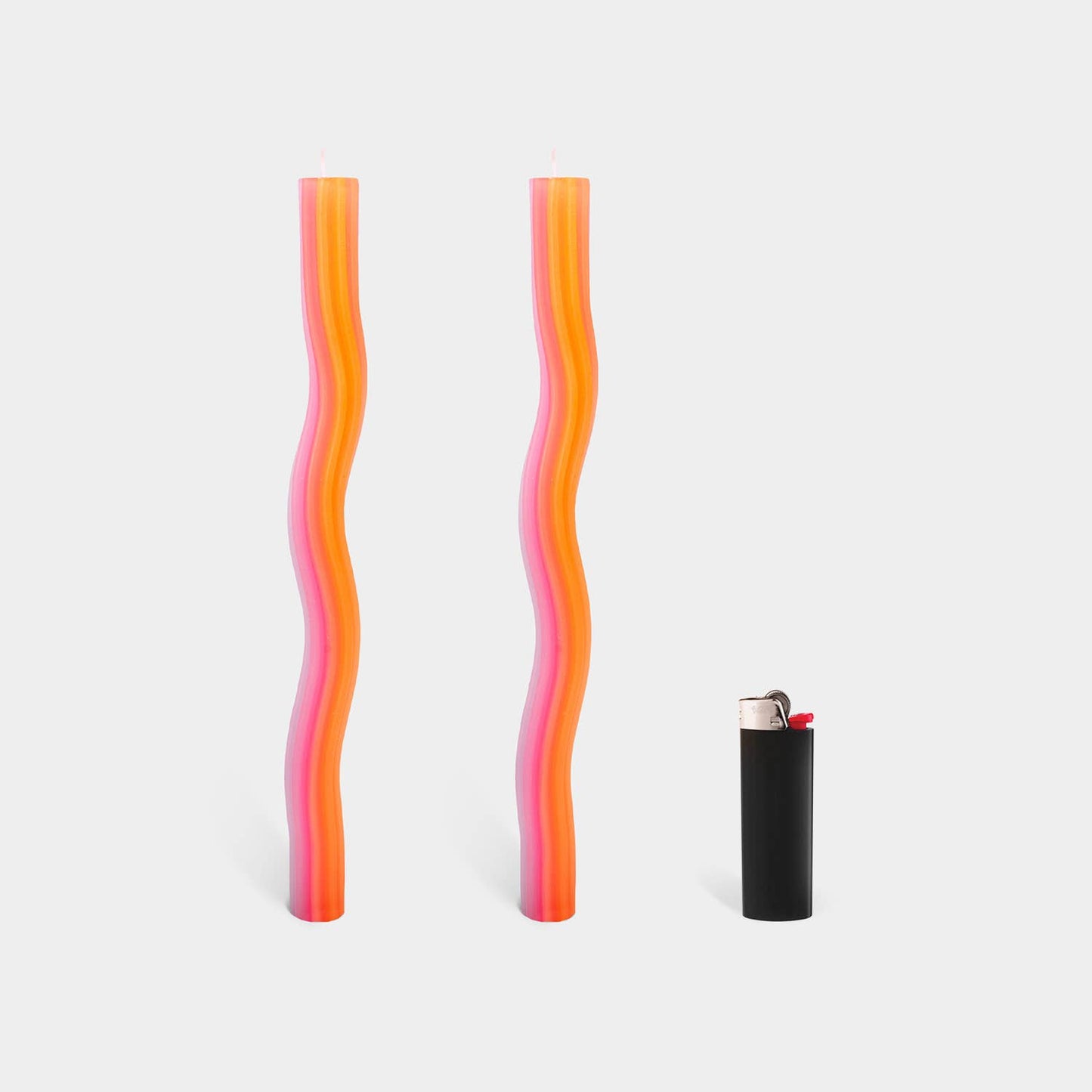 Orange & Pink Wiggle Candles - (2 Pack)
