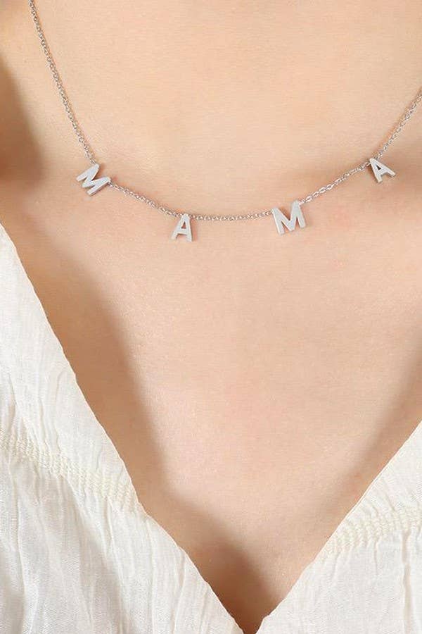 MAMA Charm Letter Necklace