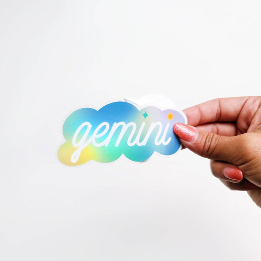 Gemini Gradient Clear Die Cut Sticker