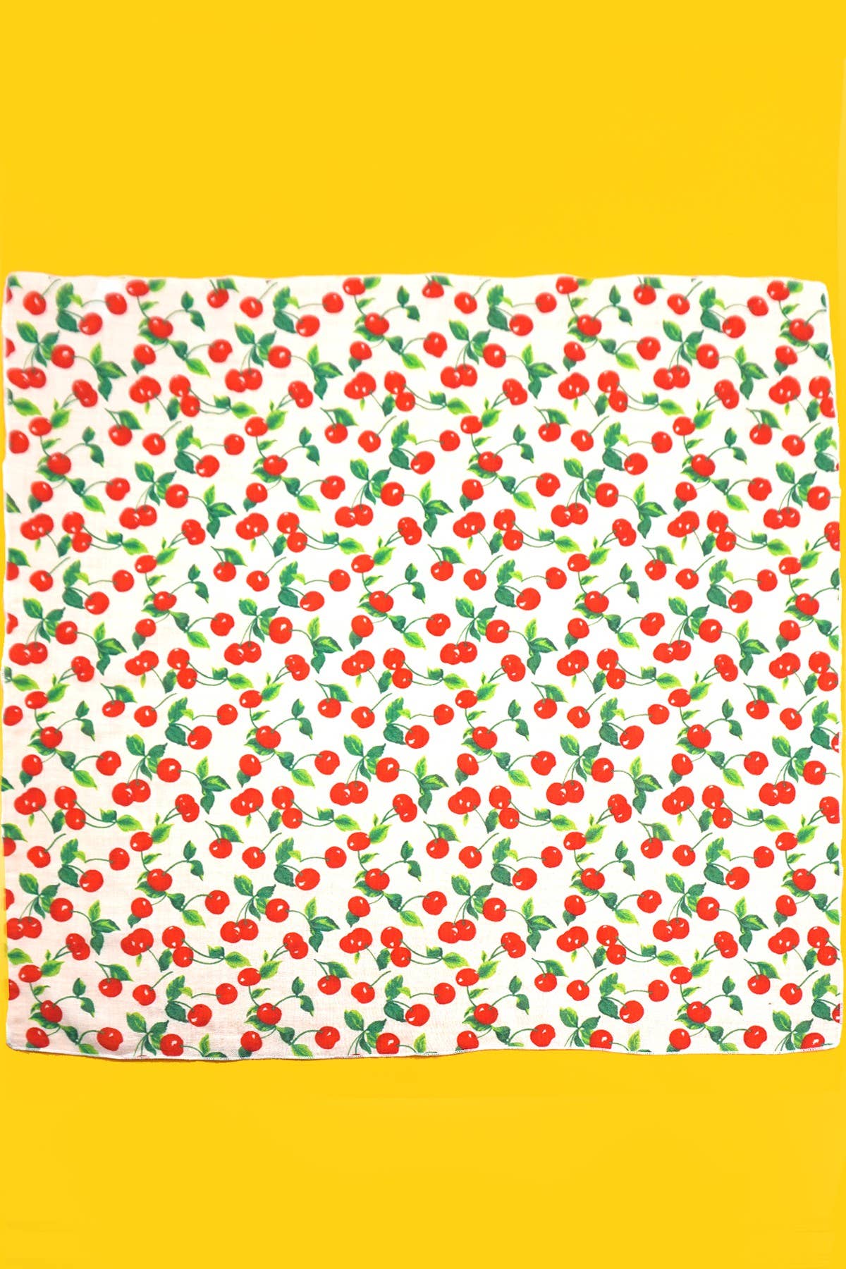Cherry Print Cotton Bandana Scarf