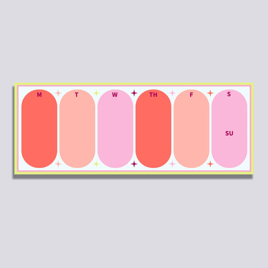 Bright Ovals Weekly Note Pad
