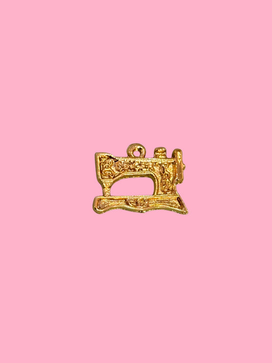 Large Sewing Machine Gold Charm