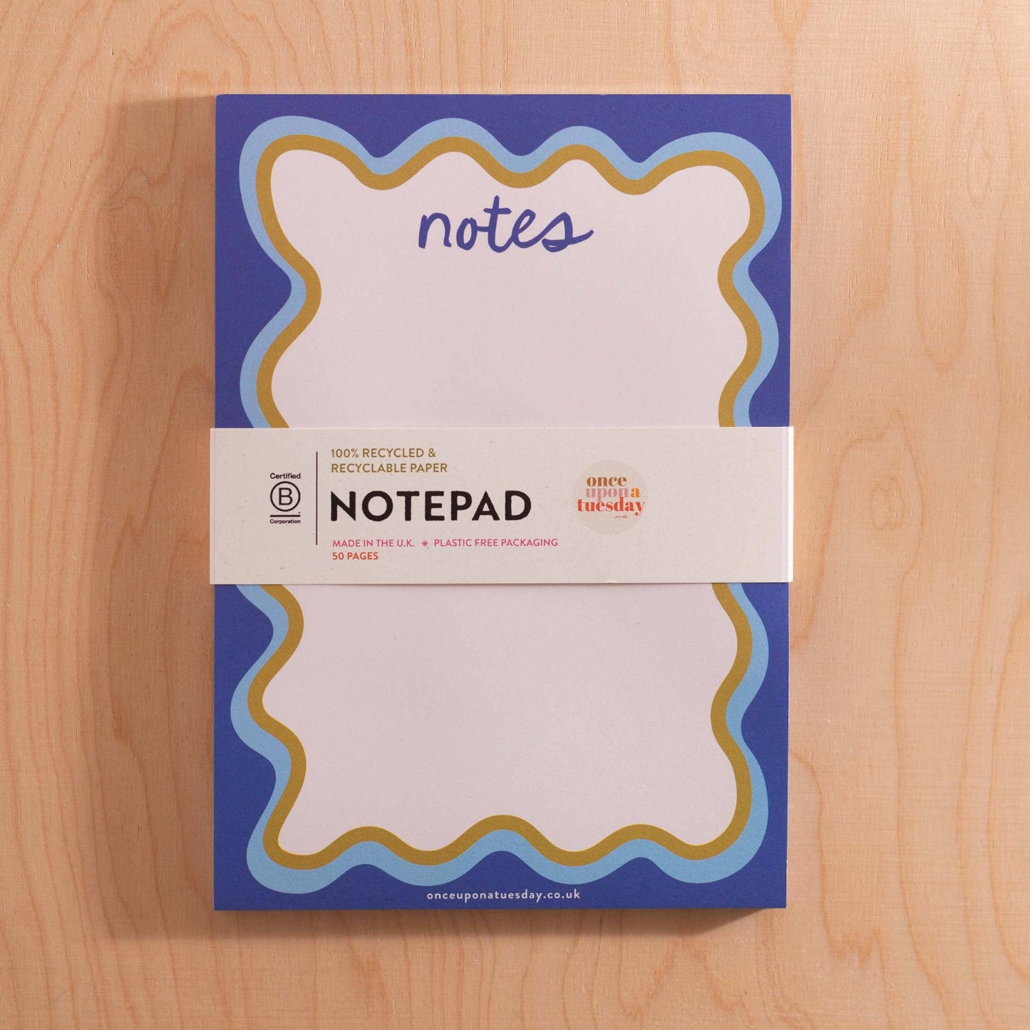 Blue Wavy Notepad