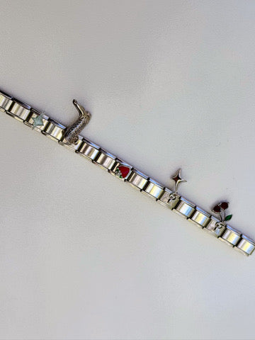 Custom Silver Italian Charm Bracelet