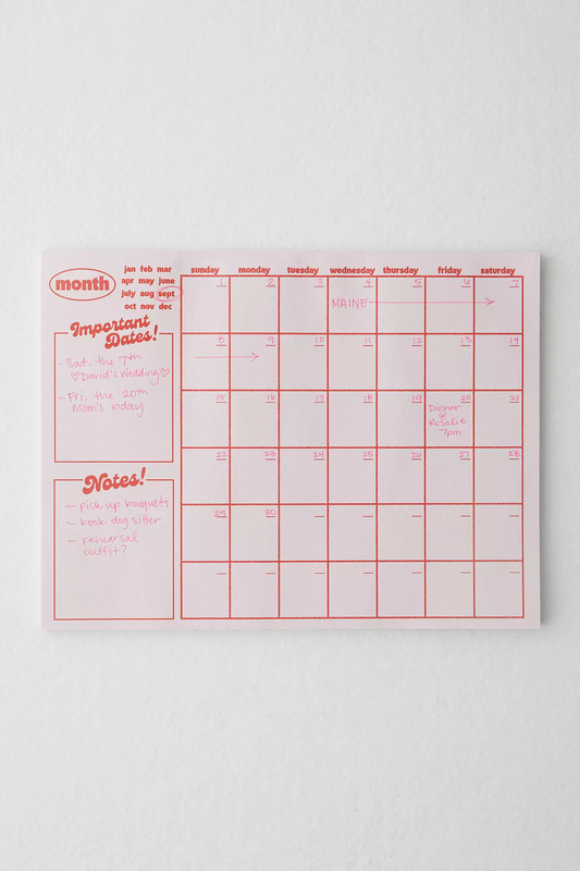 Monthly Notepad