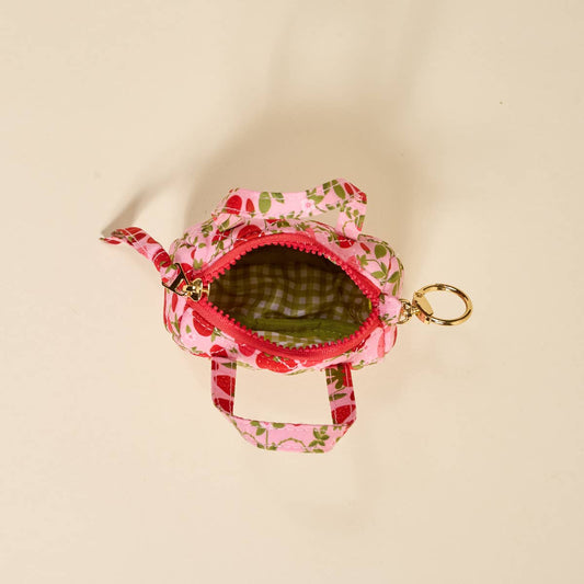 Itty Bitty Duffle Bag Charm - Strawberry Fields