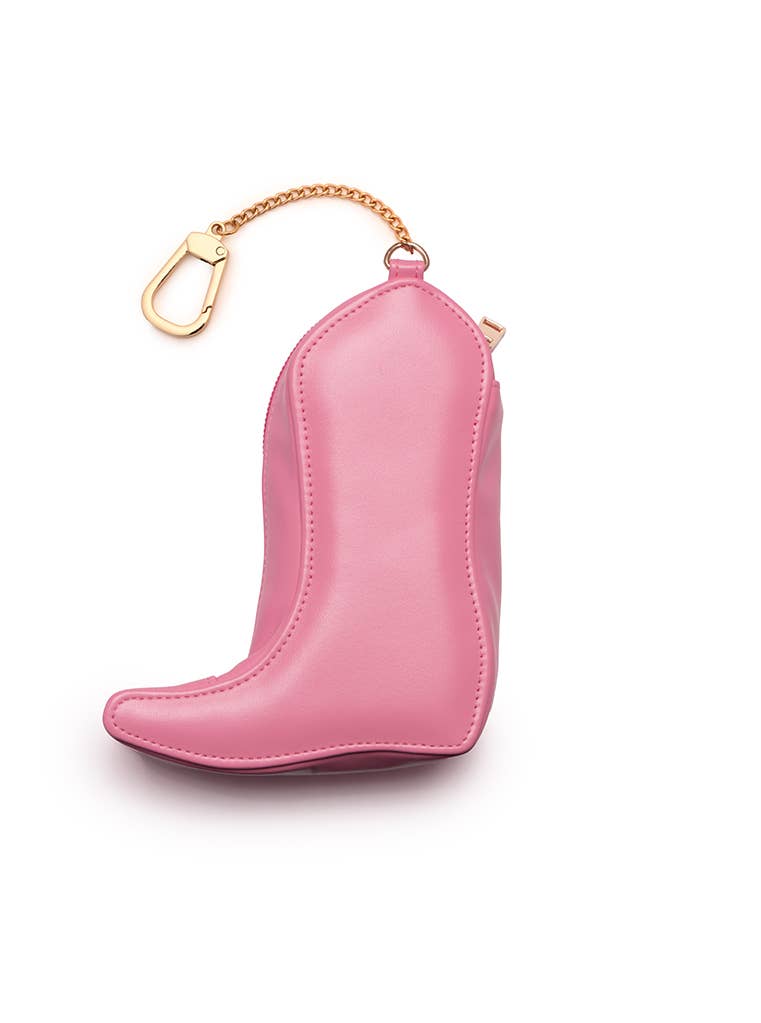 Pink Cowgirl Boot Bag Charm (Reusable Shopping Bag Inside)