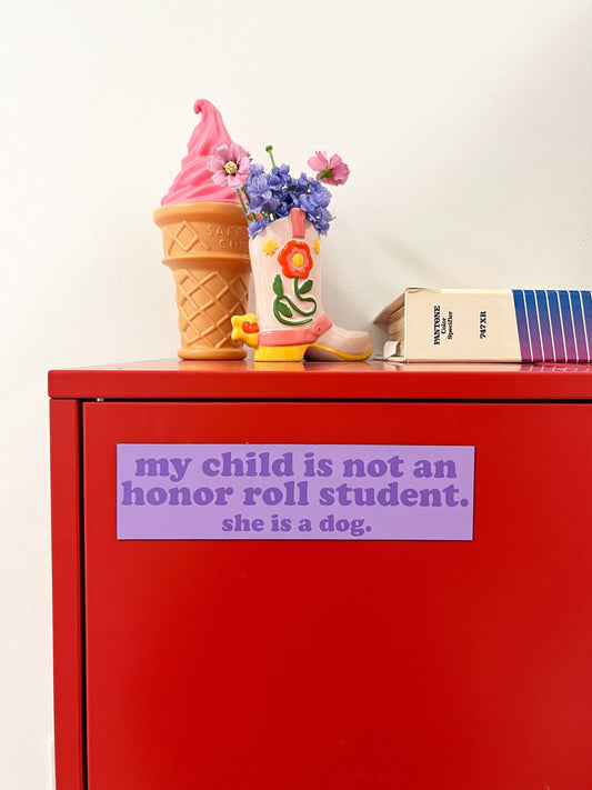 Honor Roll Car Magnet - Purple/Girl