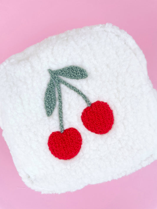Cherry Teddy Cosmetic Zipper Bag