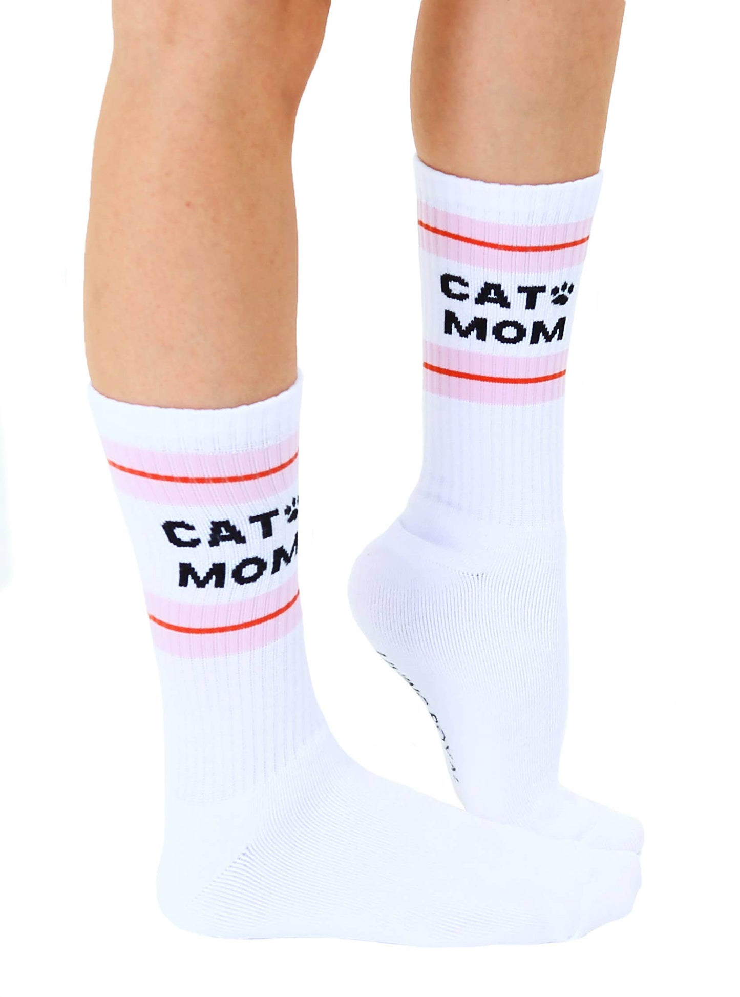 "Cat Mom" Classic Crew Socks