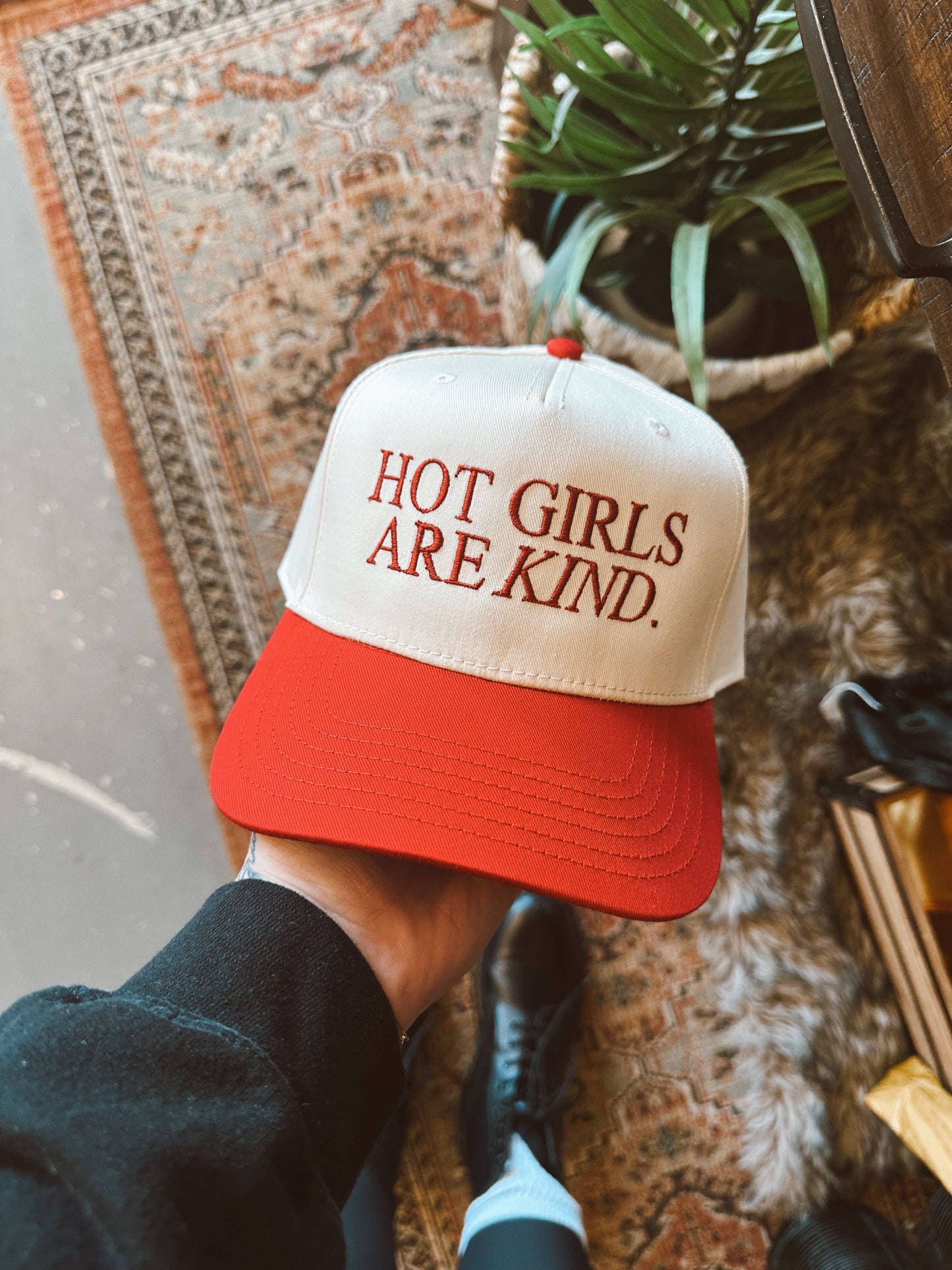 Hot Girls Are Kind Embroidered Hat