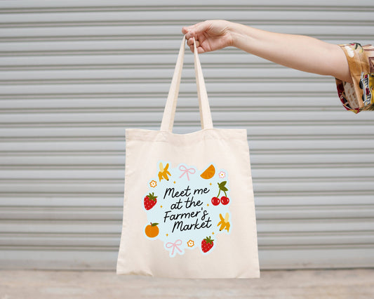 Meet Me At The Farmer's Market Canvas Tote Bag