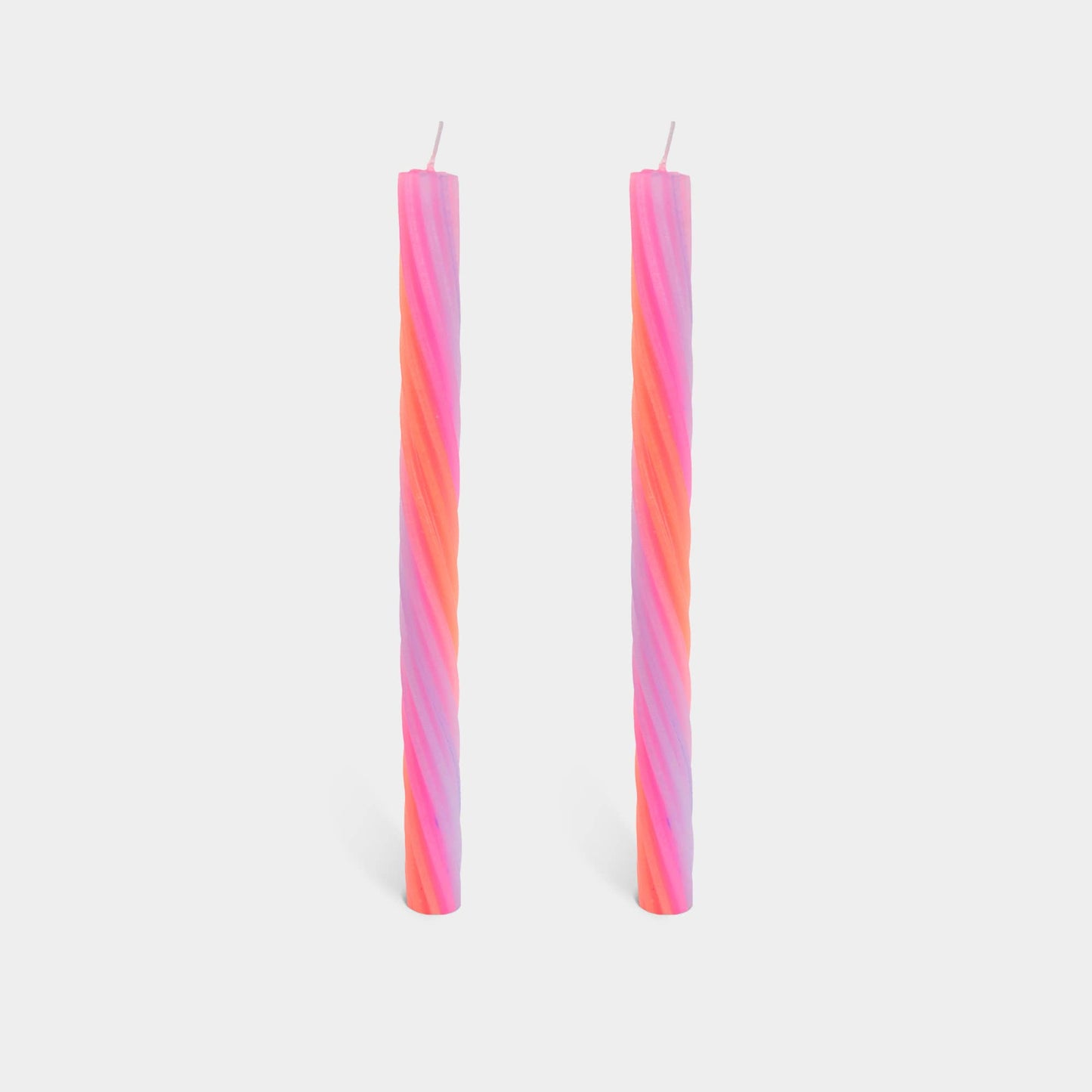 Orange, Pink & Lav. Rope Candles - (2 Pack)