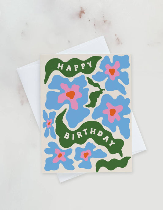 Trippy Daisies Birthday Card